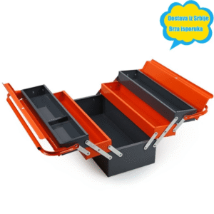 Teska metalna preklopna kutija za alat sa bravom