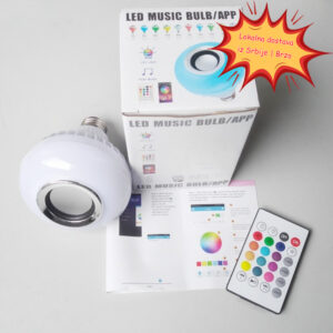 Prekogranična e-trgovina Bluetooth muzička sijalica sa daljinskim upravljačem, LED pametna APP, šarena RGBW sijalica sa daljinskim upravljačem