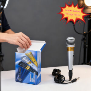 Žičani mikrofon, dinamički mikrofon za kućnu karaoke upotrebu, 1 komad