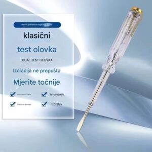 Prenosiva bakarna električna testna olovka | Transparentno telo za detekciju kućnih strujnih kola, nenapunjena, bez