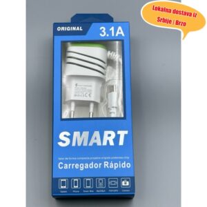 Evropski Standard Zvezda i Mesec Dijagonalni Uzorak Vodena Kapi Vatreni Uzorak LED Svetlo Dual USB Mobilni Telefon V8 Kabl Punjač