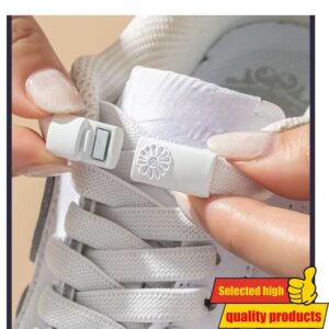 Elastične vezice bez vezivanja za muškarce i žene – Brzo zaključavanje ravne vezice sa elastičnim sistemom, trenutno zaključavanje za patike, sportske cipele, teretanu i svakodnevno nošenje (bez vezivanja)