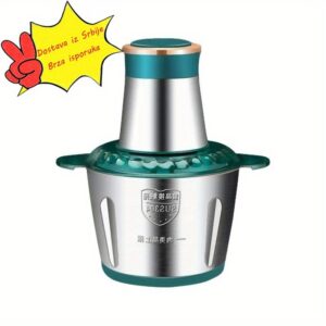 Kućni multifunkcionalni mašina za mlevenje mesa, mašina za mlevenje mesa od nerđajućeg čelika velikog kapaciteta, 2L mašina za mlevenje mesa i belog luka od nerđajućeg čelika