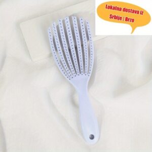 Novi svestrani masažni češalj dizajniran za kućnu upotrebu, sa jednostavnim dizajnom školjke, visokom elastičnošću i mekanom, glatkom teksturom koja sprečava mršenje kose.
