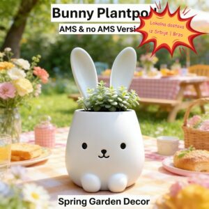 Sakupljac za cvece beli uskršnji zec