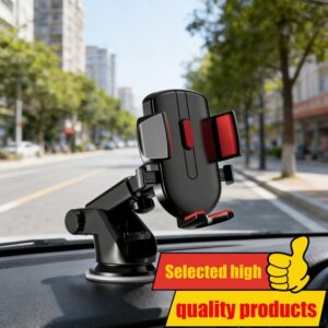 Držač za telefon za auto | Tip sa vakuumskom čašom, duga šipka, teleskopski, univerzalni, rotirajući, plastični materijal