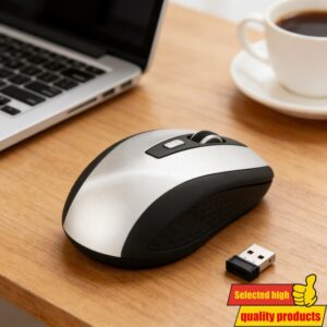 Bežični miš, pogodan za poslovne svrhe, kancelarije, laptopove i desktop računare; ergonomski i lagan