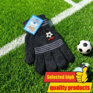 Dečije rukavice sa punim prstima od somota sa crtanim likovima | Tople i slatke za zimu, Božić i Novogodišnje poklone, mešovitih boja, pletena tkanina, ručno pranje ili profesionalno hemijsko čišćenje
