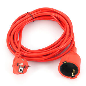 10-metarski produžni kabl za napajanje narandžastog boje u evropskom stilu za unutrašnju upotrebu sa utičnicom, olo pakovanje