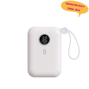 Brzi punjač za mobilne uređaje, kompaktan i prenosiv, sa dvostrukim kablom i digitalnim displejem od 10.000mAh, Putni esencijal,Rezervna kopija uređaja,Elegantna Power Banka,Lagani punjač,Pouzdana Snaga,Izdržljiva konstrukcija,Uređaj za punjenje,Korisnici pametnih telefona,Korisnici tehnologije