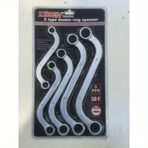 S-tip ključ dvonamenski set od 5 komada za alate za popravku automobila, set od 5 komada