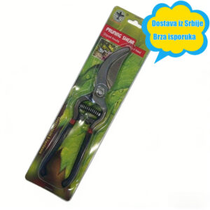 Teške karbonske makaze za orezivanje sa oštrim nazubljenim sečivima i protivkliznom drškom – Profesionalne baštenske makaze pogodne za sečenje grana, žbunova, živice, ruža, presađivanje, negu travnjaka, obrezivanje grana – Izdržljive za spoljnu baštu