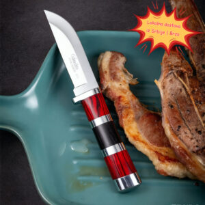 Poklon Nož Kamperski Nož za Voće Džepni Nož za Kampovanje na Otvorenom | Sečivo od Karbonske Čelike, Dužina Sečiva 7.8cm, Ukupna Dužina 16cm