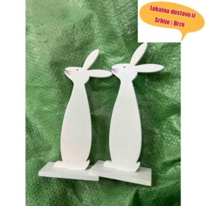 Uskršnji ukrasi – Drveni privjesci u obliku zeca