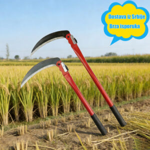 Poljoprivredna srp-kosačica na preklop, kućna za uklanjanje korova, multifunkcionalna srp-kosačica od mangana čelika na preklop za spoljašnju upotrebu, oprema za uređenje okoliša, prenosiva kosačica, lako skladištenje, ručni uređaj za uklanjanje korova, za poljoprivredne radnike, ljubitelje prirode