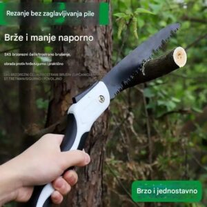 Ručna sklopiva testera za sečenje drveća, drveta i biljaka – robusna sklopiva oštrica za baštu sa plastičnim/metalnim delovima, prenosiva motorna testera za DIY, uređenje dvorišta, pripremu ognjišnog drveta (za efikasno sečenje ognjišnog drveta) – idealna za