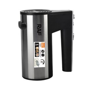 Električna mikser za mućenje sa 5 brzina | Ručni mikser od nerđajućeg čelika za kućnu upotrebu za pečenje kolača i deserta, 304 nerđajući čelik, napajanje preko utikača, 220V-240V