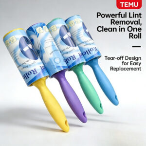 Ljepljivi valjak za odjeću, uklanjač dlaka kućnih ljubimaca sa dizajnom za lako kidanje, idealan za uklanjanje dlaka sa odjeće, namještaja, tepiha i još mnogo toga