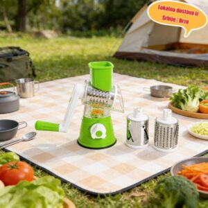 Visokokvalitetni višenamenski seckač za povrće, ručni seckač za povrće, višenamenski alat za salate i prženje, neophodan u domaćinstvu, brzo i lako sečenje povrća, praktičan za korišćenje i čišćenje