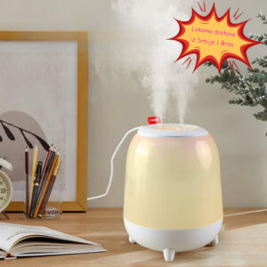 Prenosivi – Tihi Uređaj za Ovlaživanje Vazduha i Aroma Difuzor sa Gornjim Punjenjem Rezervoara (1.1-2.5, 7-Boja Noć, Miris za Velike Prostorije do 45+ m², Kompaktni Sistem za Ovlaživanje Vazduha za Spavaću Sobu/Kancelariju, – (Niski Napon)