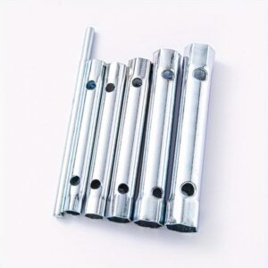 Set od šest ključeva za svetiljke, sa jednostavnim šestougaonim dizajnom cevi, pogodan za različite veličine šestougaonih grana