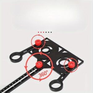 Svestrani sklopivi lenjir napravljen od legure aluminijuma, dizajniran za pozicioniranje pločica, bušenje i opšte merenje u obradi drveta