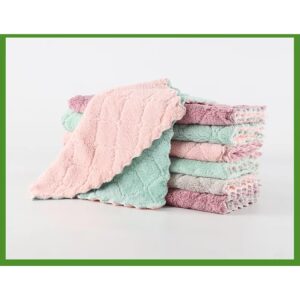 3 komada dvostrane upijajuće krpe za pranje sudova, koral flis mikrofiber krpe za čišćenje za kućne poslove