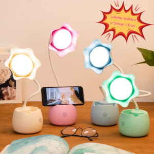 LED Stona Lampa za Zaštitu Očiju, Prenosiva za Učenje, Studentska, za Spavaću Sobu, Noćno Svetlo za Devojčice