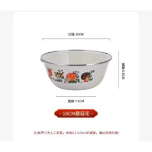 Set emajliranih činija sa poklopcima, retro cvetne emajlirane činije za mešanje, složivi kontejneri za skladištenje hrane za kuvanje, aktivnosti na otvorenom i piknike