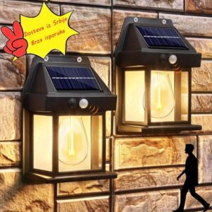 Visoko Svetleća Solarna LED Spoljna Lampa, Dizajnirana za Bašte i Staze, Sa Automatskom Funkcijom Uključivanja/Isključivanja i Instalacijom Otpornom na Vremenske Uslove