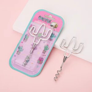 Nehrđajući otvarač za vino u obliku kaktusa sa kaktus tematskim čepom – Bodljikava drška za čepove i otvarače – Izdržljivi dodatak za žurke za vino i boce grožđa, kaktus otvarači za barove, piknike, žurke – Originalni otvarač za vino