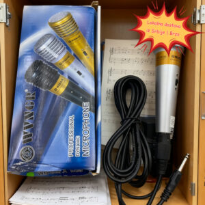 Žičani mikrofon, dinamički mikrofon za kućnu karaoke upotrebu, 1 komad