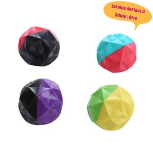 Živopisna loptica u obliku dijamanta za pse, dizajnirana za trening i negu zuba