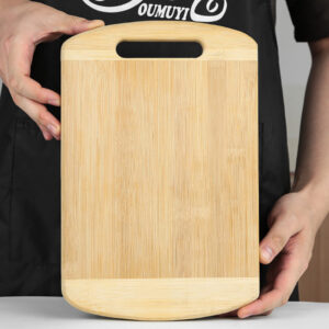 Ekstra Velika Bambusova Daska za Sečenje 30cm/36cm/40cm – Dodatna Debljina 18mm, Izdržljiva, Laka za Držanje sa Prorezom za Sok za Voće, Povrće, Meso i Živinu – Idealna za Festivale i Svakodnevnu Upotrebu, Bambus Materijal Bezbedan za Hranu