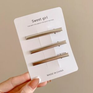 Jesen Zima Smeđe Šnale za Kosu za Žene Nevidljive Bočne Kopče Jednostavne Šnale za Šiške Dodaci za Kosu