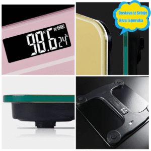 Precizna digitalna vaga za telo staklena povrsina sa LCD ekranom