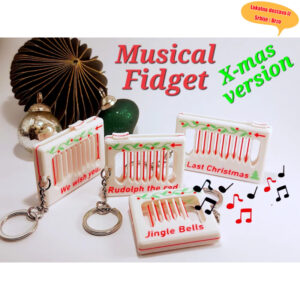 3D Štampana Božićna Igračka za Pritiskanje – Kreativna Igračka za Oslobađanje od Stresa koja Proizvodi Zvukove Kada se Pritiska i Pritiskne, Idealna za Decu