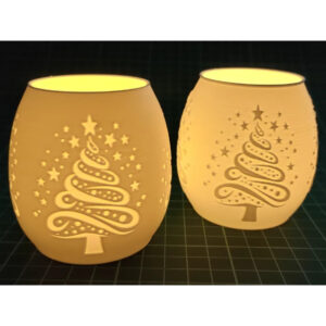 Kreativna Božićna Topla Svetlost Napravljena sa 3D Štampanjem – Osvetljeni Desktop Dekor za Decu