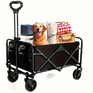 Neophodan za kampovanje na otvorenom, ova robusna sklopiva ručna kolica je savršena za aktivnosti u slobodno vreme i kupovinu. Sklapa se u malu veličinu, idealna za korpe za piknik ili kupovinu, a njen četiri točka se lako kotrljaju po pesku i travu.