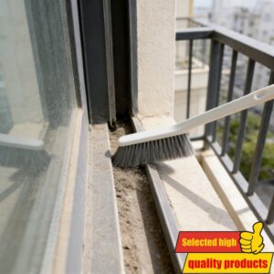 Četka za čišćenje sa dugom zakrivljenom drškom | Izdržljive čekinje za dubinsko čišćenje kreveta, sofa, tepiha i kućnih površina – Plastični materijal