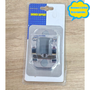 Držač za tuš glavu bez bušenja sa lepljivom/usisnom čašom – Podesivi zidni nosač kompatibilan za kupatila, tuševe, kade – Laka instalacija, bez šrafova ili alata, -Lako uklanjanje