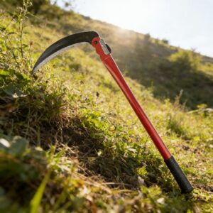 Sklopiva poljoprivredna kosa, nož za sečenje trave sa dugom drškom i crvenom drškom, alat za plenje u bašti na otvorenom, prenosiva kosa za berbu pirinča i pšenice