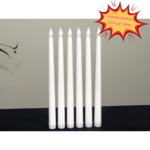 Električne sveće sa dugim stalkom, toplo bela svetlost, za Božić, rođendane i ambijent u restoranu