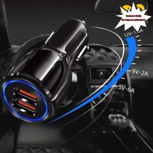 Brzi punjač za auto sa pametnim USB priključkom za upaljač i dual 5.1A portovima (1 komad)