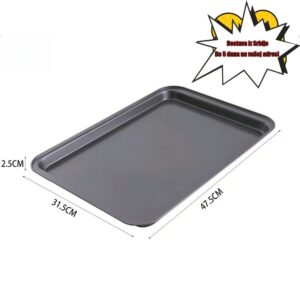 Jedan veliki pravougaoni peć za pečenje od karbonskog čelika – Veliki pravougaoni pećni lonac bez lepljenja za kolače, kolače, roštilj – Teške ivice za ravnomerno grejanje – Idealno za kuću, komercijalne kuhinje, zabave, svakodnevnu upotrebu – Jednostavno čišćenje i izdržljiv bakovski pribor – Dostupne više veličina – Svestran za povrće, kolače i desert – Čvrsta konstrukcija sa glatkom površinom – Ravnomerno grejanje za savršeno pečenje – Kompaktno skladištenje – Materijal od karbonskog čelika