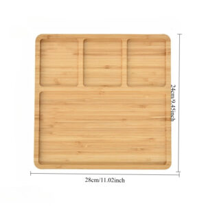 Bambusova prenosiva daska za sir i mesne proizvode – Bambusova drvena poslužavnik sa daskom za sečenje, pogodna za kampovanje, piknik, zabave, restorane, praznična okupljanja – Kompaktni organizator za grickalice: sir, meso, krekeri, voće