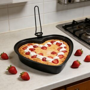 Romantični prvi izbor za pečenje! Kalup za tortu u obliku srca od ugljeničnog čelika, nelepljivi kalup za tortu u obliku srca, premaz za lako čišćenje, neophodno za Dan zaljubljenih/godišnjicu