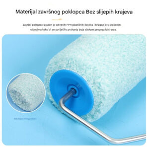 Profesionalni set četkica za farbanje i teksturiranih valjaka – Robusna plastična drška sa plavim čekinjama za lateks boje, lažne završne obrade, zidove, plafone, uradi sam i komercijalne projekte – Komplet aplikatora za više površina