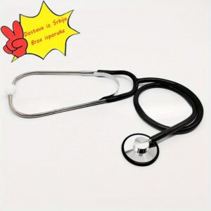 Jednokratni stetoskop sa jednoraznom diafragmom i ušnim nastavcima – izdržljiva aluminijumska konstrukcija, više bojnih opcipija (zelena, crna , bela, plava redsa siva) – Idealno za podučavanje obuku, negu pacenata. Higieničan dizajn zadrže samo najedinstvenoj upotrebi. Ne treba struju