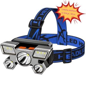 Nova visoko svetleća LED čeona lampa sa pet glava, avionsko svetlo, mini baterijska lampa za glavu, rudarska čeona lampa za otvoreni prostor, Rudarska oprema,Highlumen Baterijska Lampa,Podešavanje višestrukog osvetljenja,Kompaktan dizajn,Višeglavi baklja,LED Far za Glavu,Planinari i Kampersi